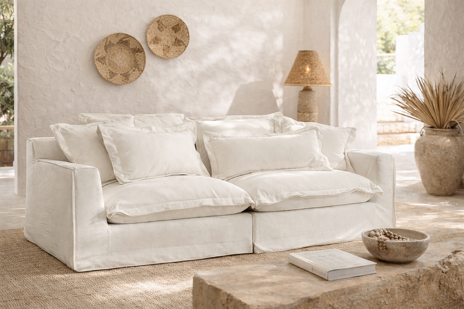 Matanza Two Seater Sofa | Warm White Uniqwa Collections