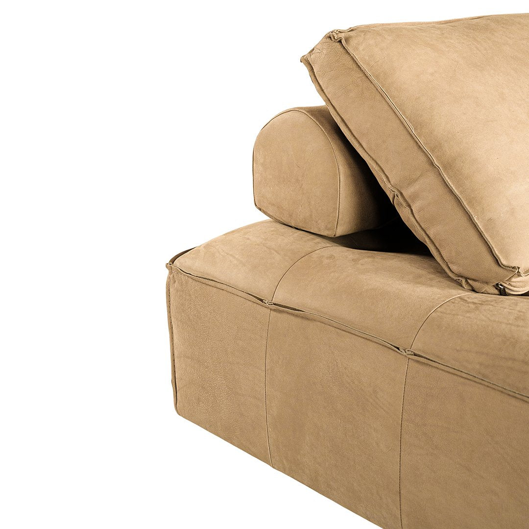 Maui Sofa | Aniline Leather | Cashew Uniqwa Collections