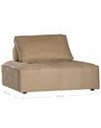 Maui Modular Sofa Aniline Leather Cashew Uniqwa Collections