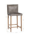 Mayan Buffalo Leather Counter Chair Uniqwa Collections