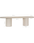 Mukalla Oval Dining Table 2.6 Metre Uniqwa Collections