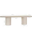 Mukalla Oval Dining Table 3 Metre Uniqwa Collections