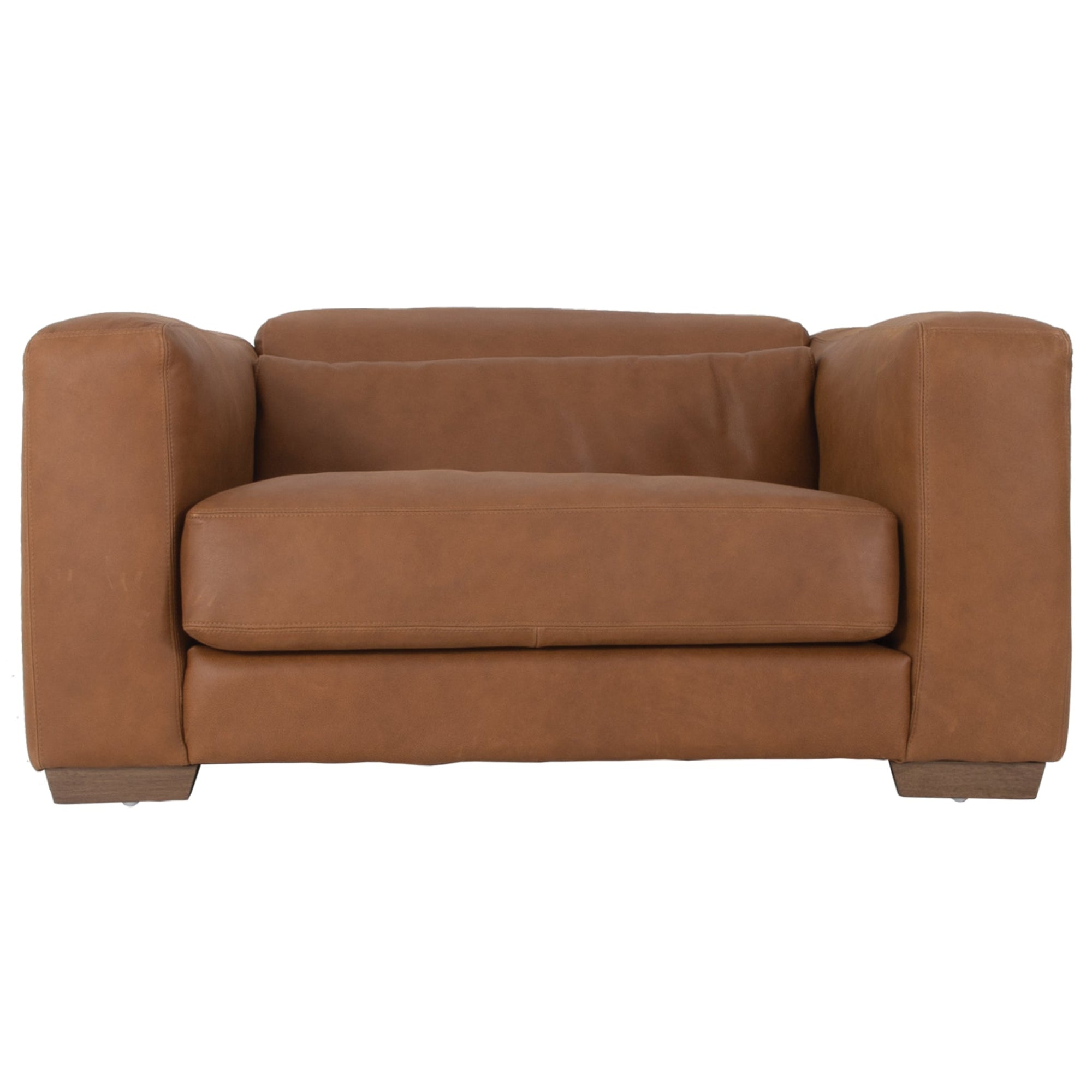 Mukuru Sofa | One Seater | Leather | Cognac Uniqwa Collections