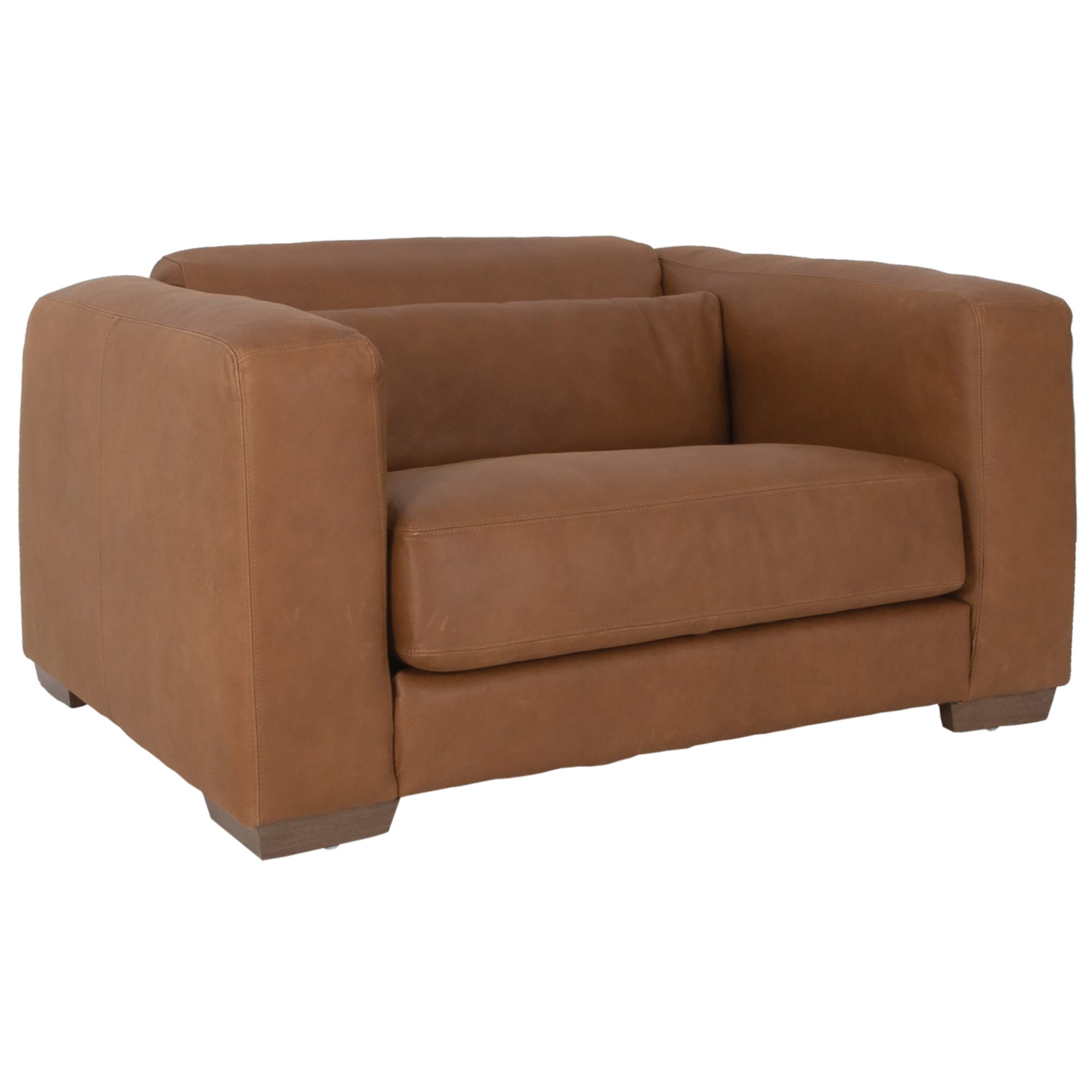 Mukuru Sofa | One Seater | Leather | Cognac Uniqwa Collections