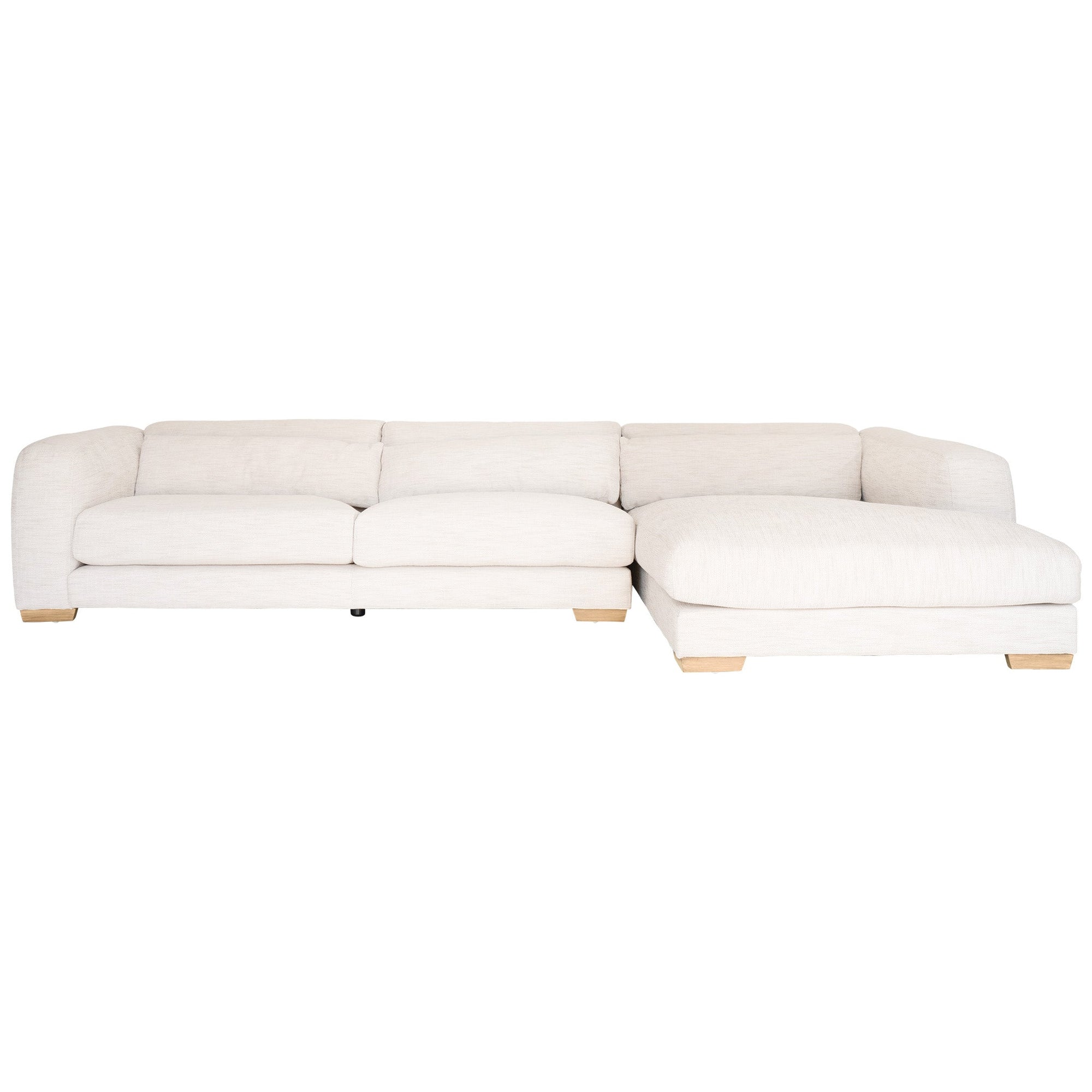 Mukuru Sofa | Right-Hand Chaise | Natural Uniqwa Collections