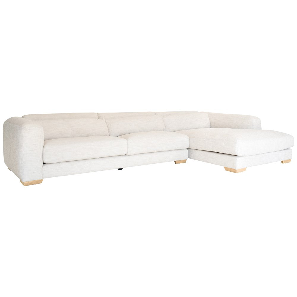 Mukuru Sofa | Right-Hand Chaise | Natural Uniqwa Collections