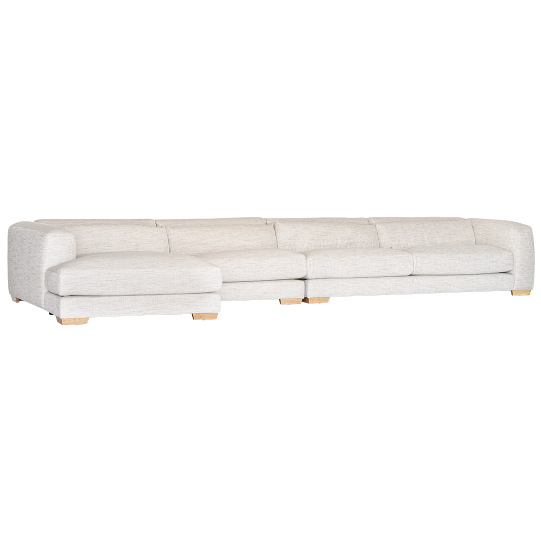 Mukuru Sofa | Left-Hand Chaise | Natural Uniqwa Collections