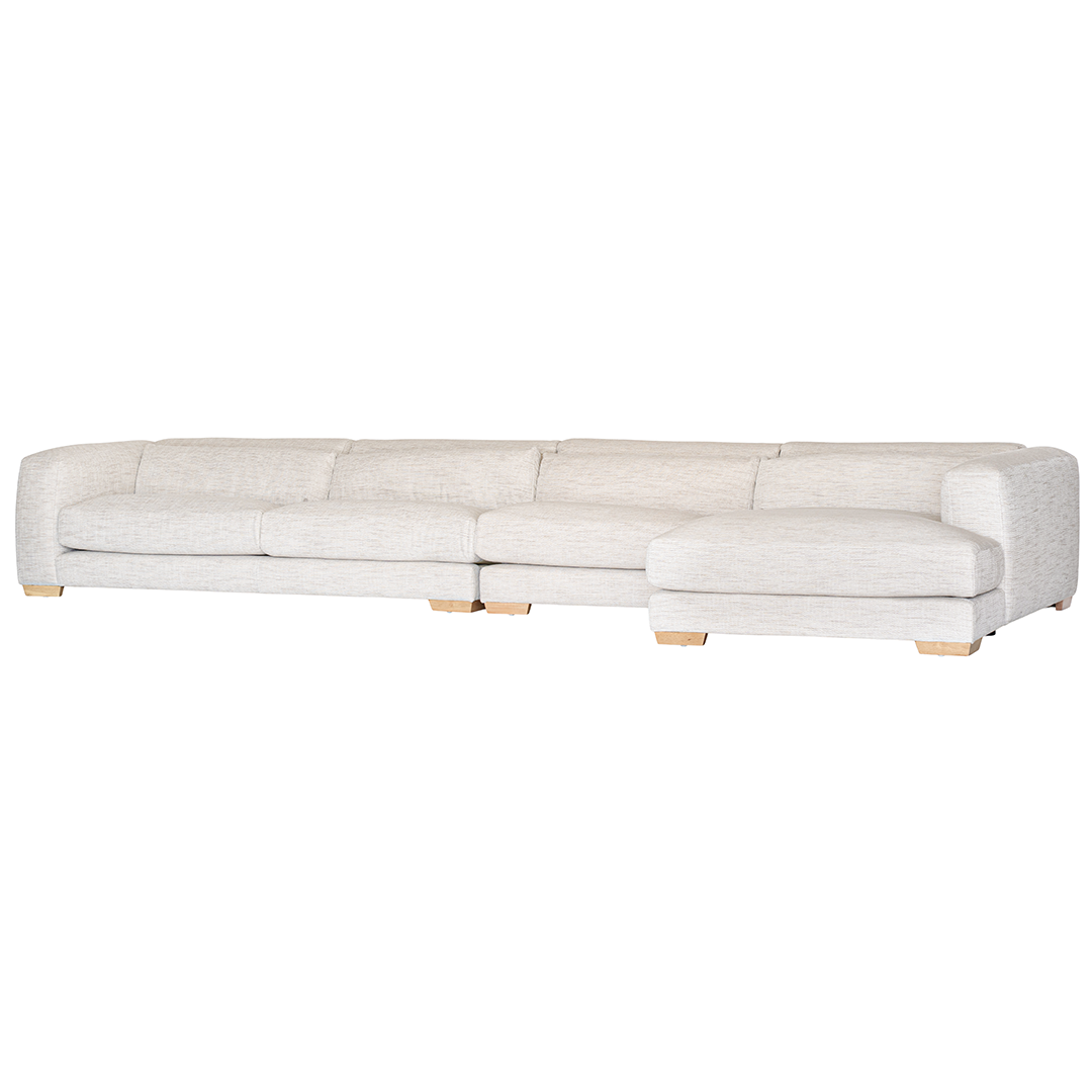Mukuru Sofa | Right-Hand Chaise | Natural Uniqwa Collections