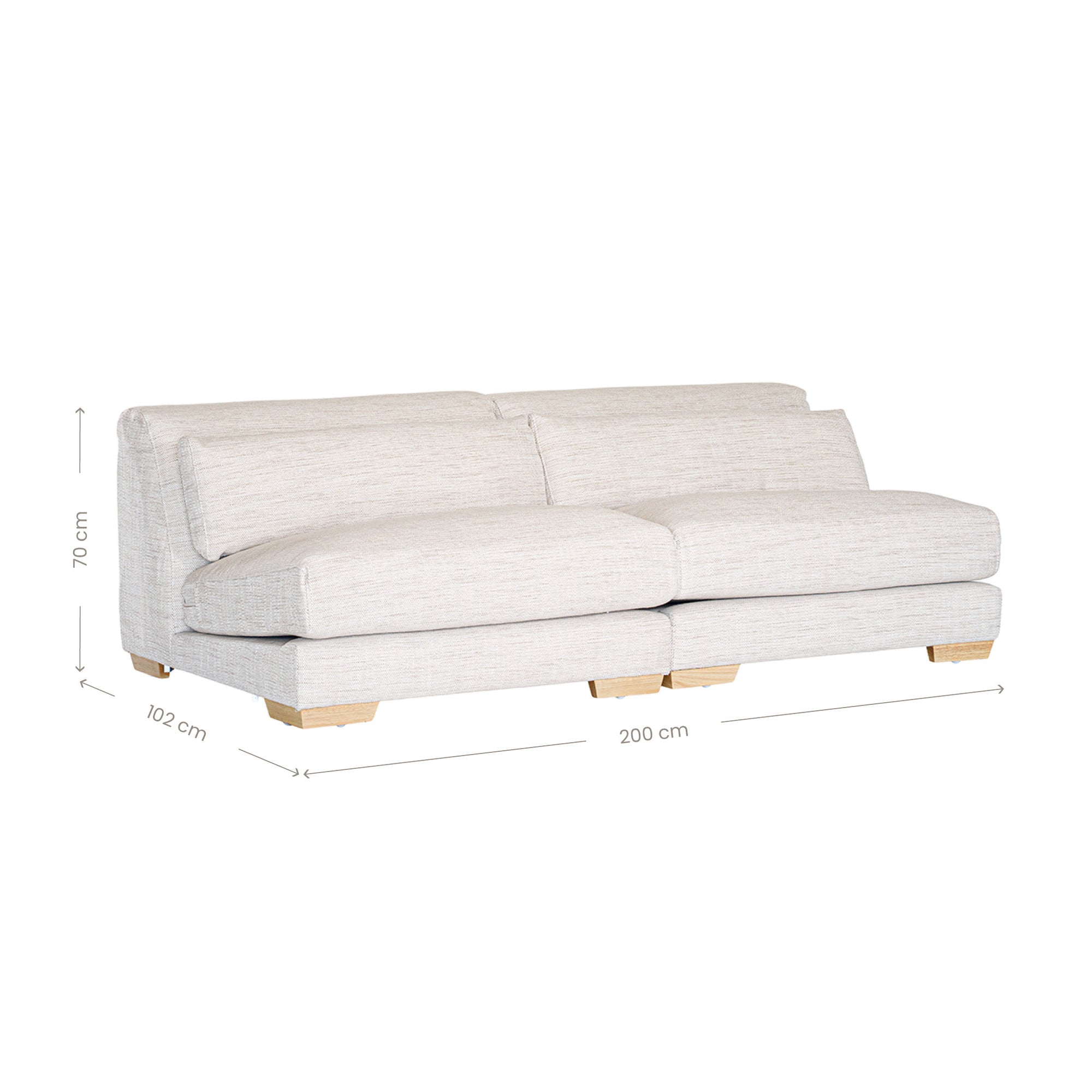 Mukuru Sofa | Single Seat | Natural Uniqwa Collections