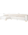 Mukuru Sofa | Left-Hand Chaise | Natural Uniqwa Collections