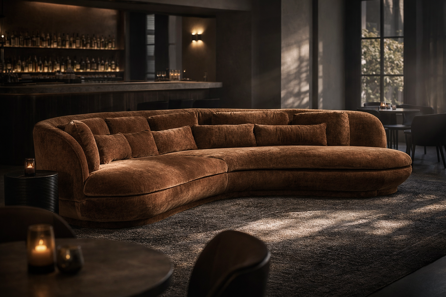 Nesta Sculptural Sofa | Bronze Uniqwa Collections