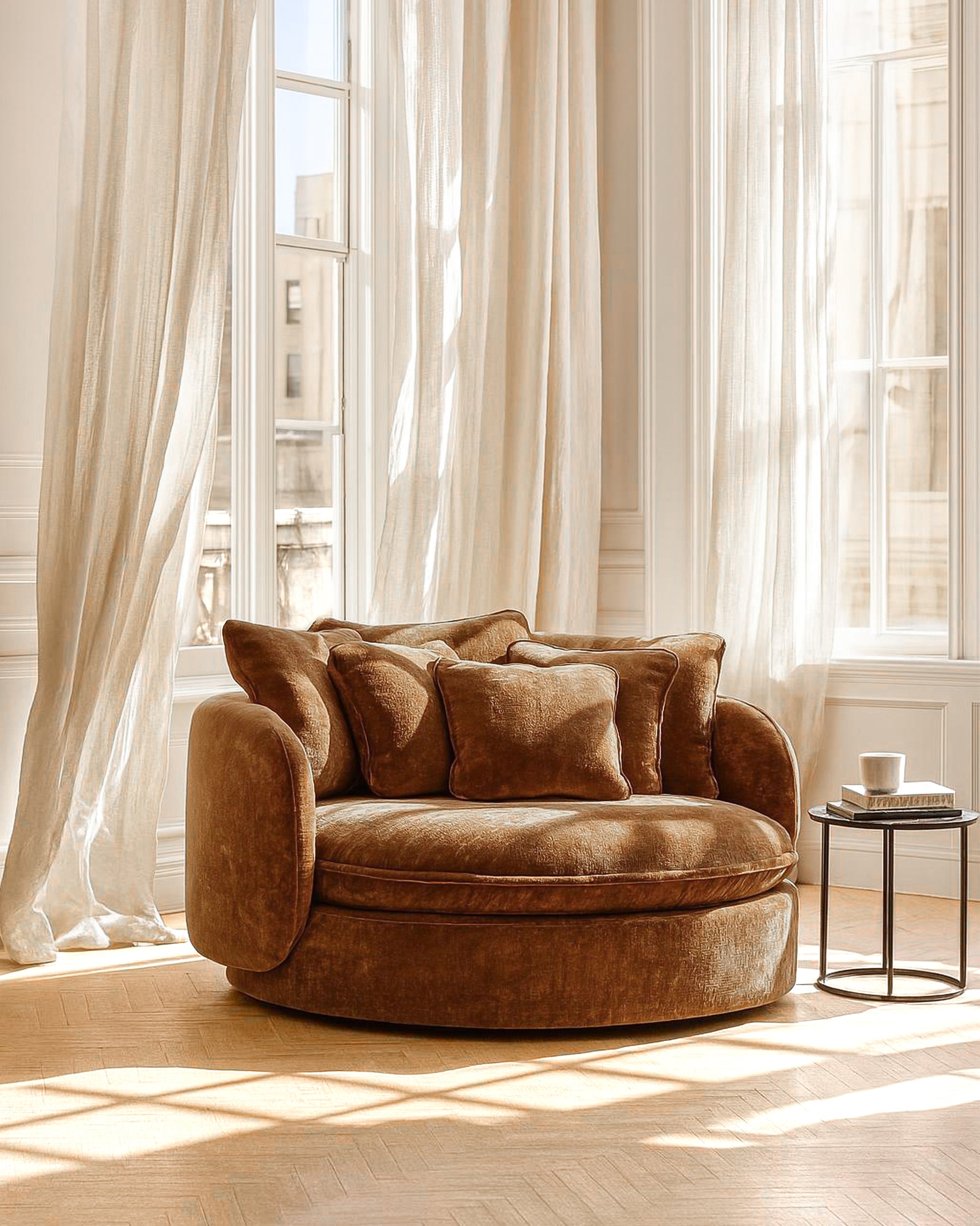 Nikka Oversized Swivel Lounger | Bronze