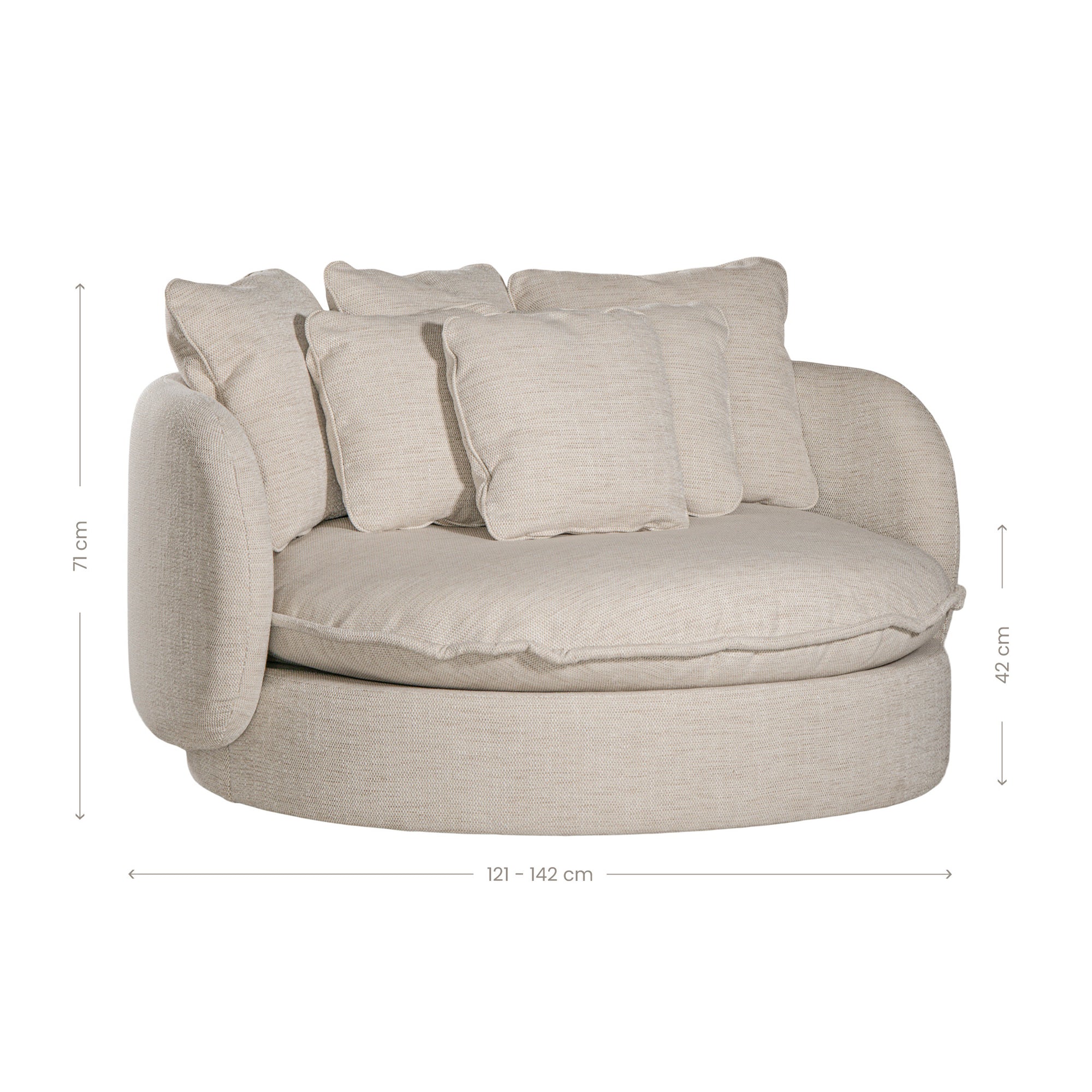 Nikka Oversized Lounger | Natural Uniqwa Collections