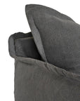 Singita Sofa | One Seater Charcoal Nia Stitching Uniqwa Collections