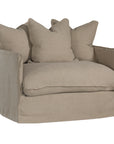 Singita Sofa | One Seater Oatmeal Classic Stitching Uniqwa Collections
