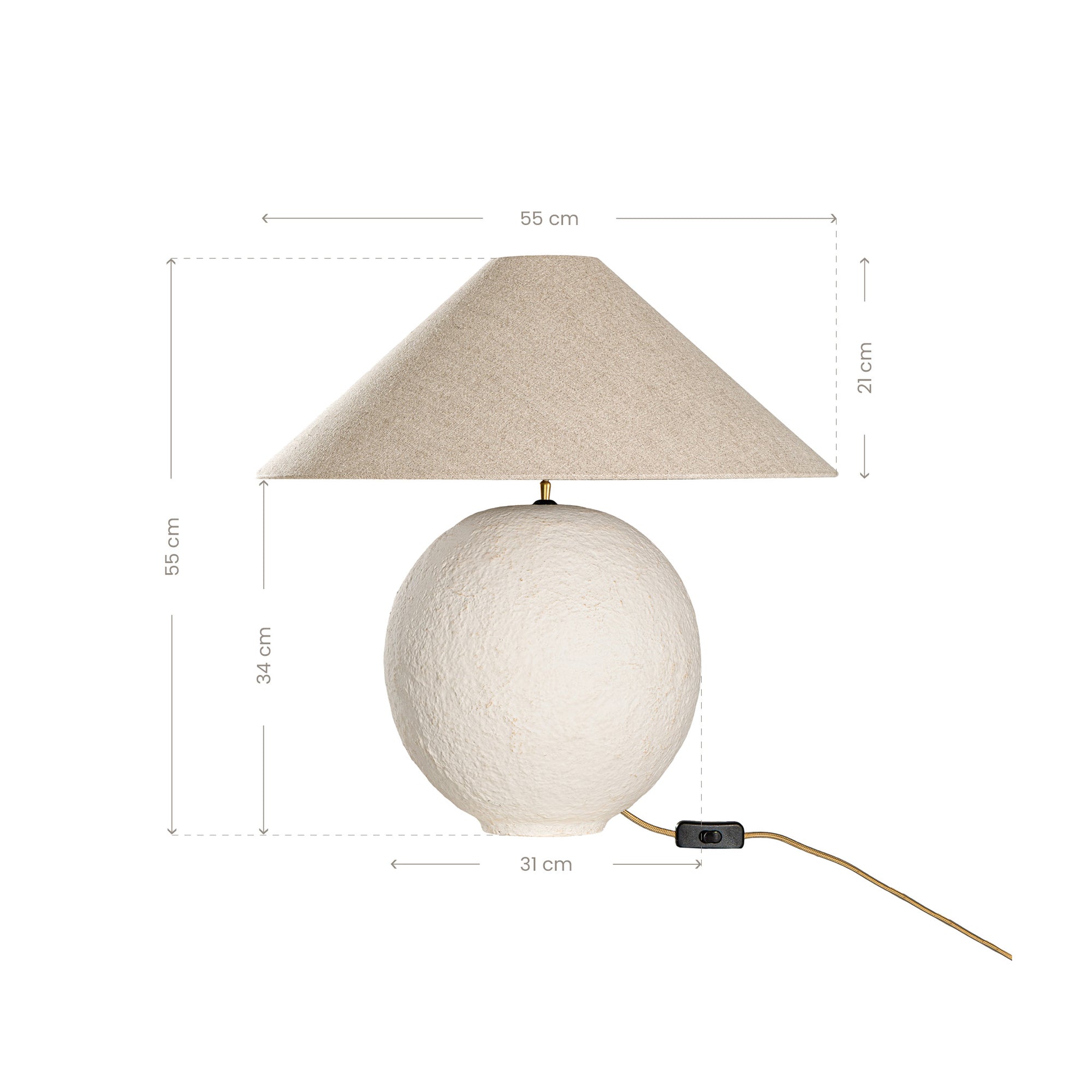 Sabi Table Lamp | Light Roast | Small Uniqwa Collections