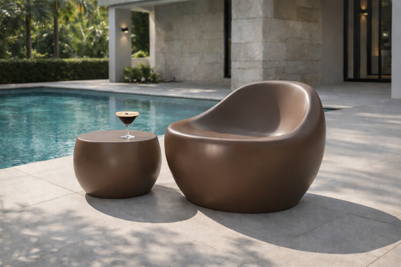 Santorini Side Table | Chocolate Uniqwa Collections