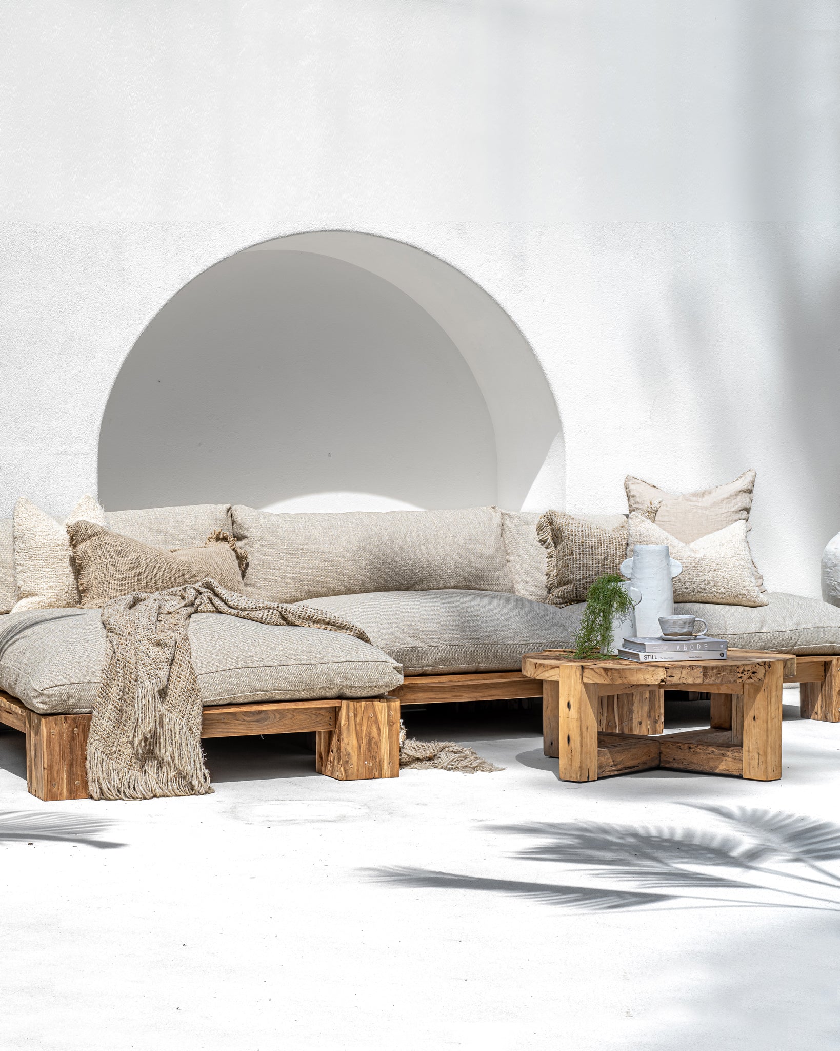 Simbah Sofa Single Seater | Luxury Natural Uniqwa x Lauren Eloise