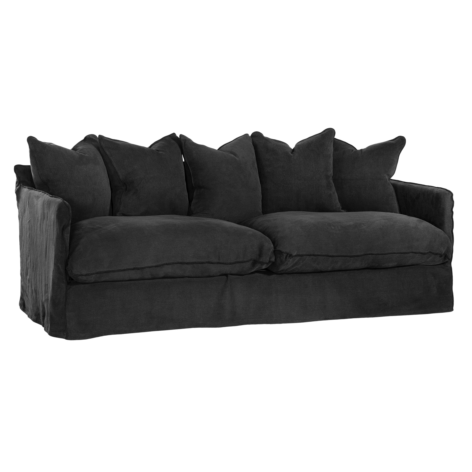Singita Sofa | Three Seater Black Uniqwa Collections