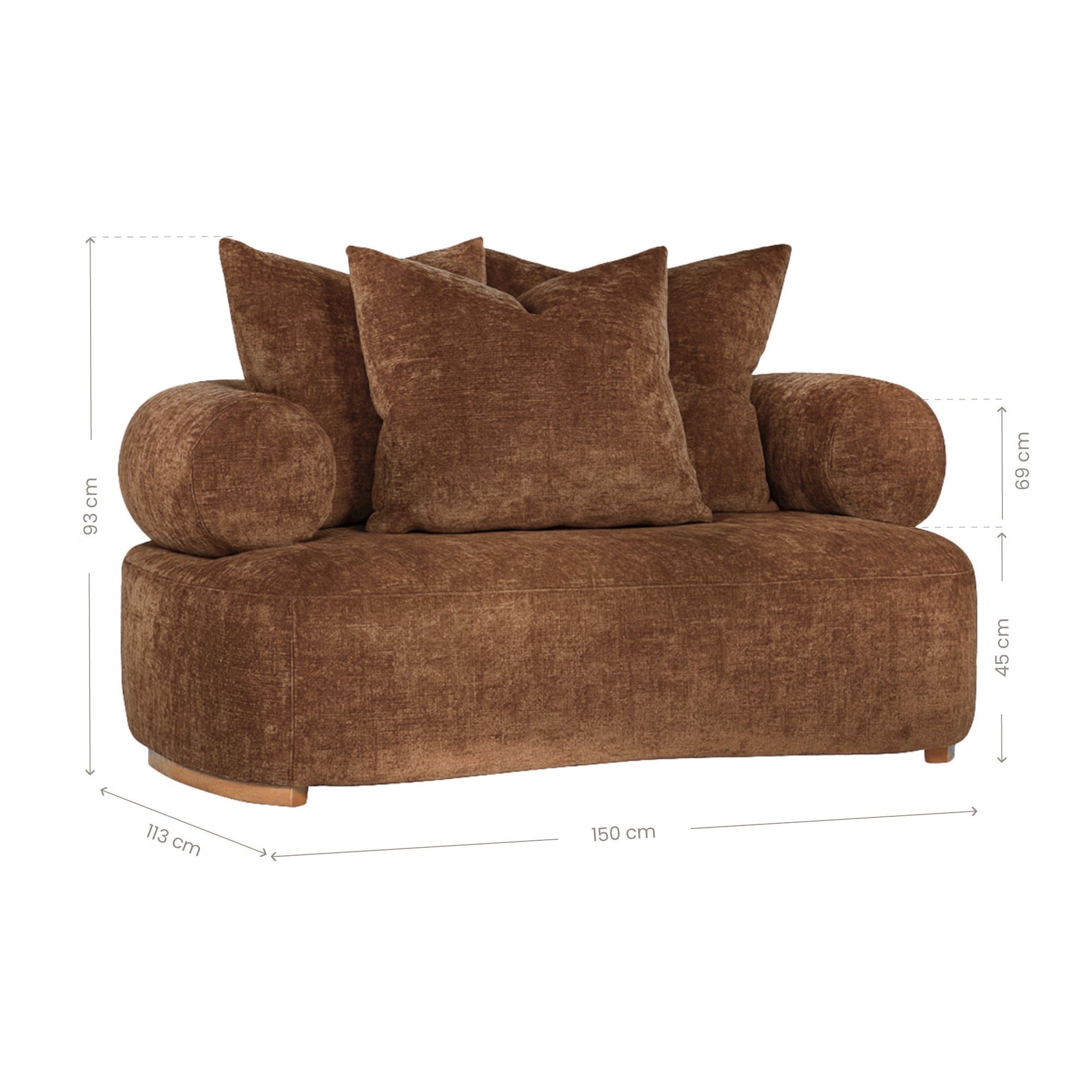 Soneva Sofa | One Seater | Bronze Uniqwa Collections