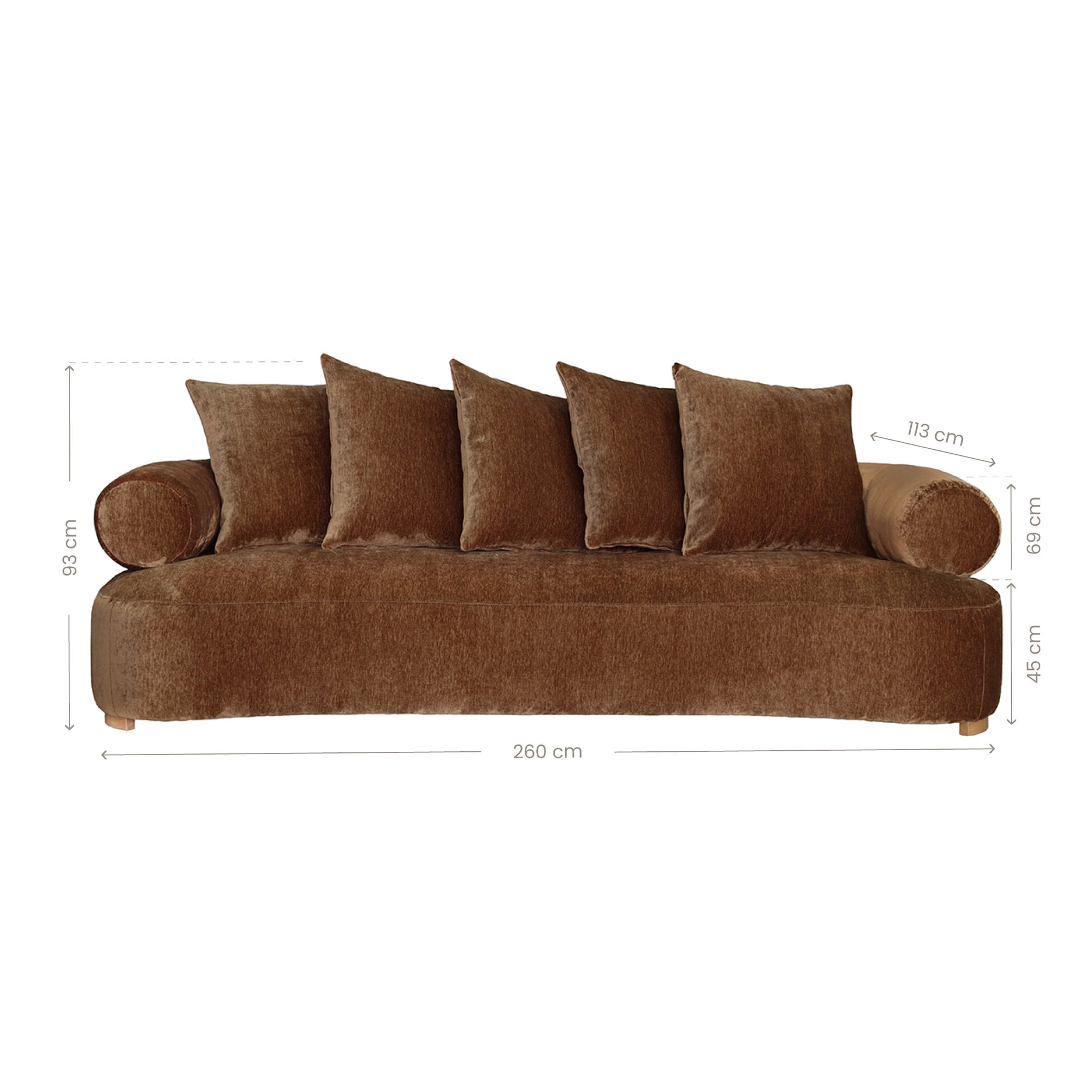 Soneva Sofa | Three Seater | Bronze Uniqwa Collections