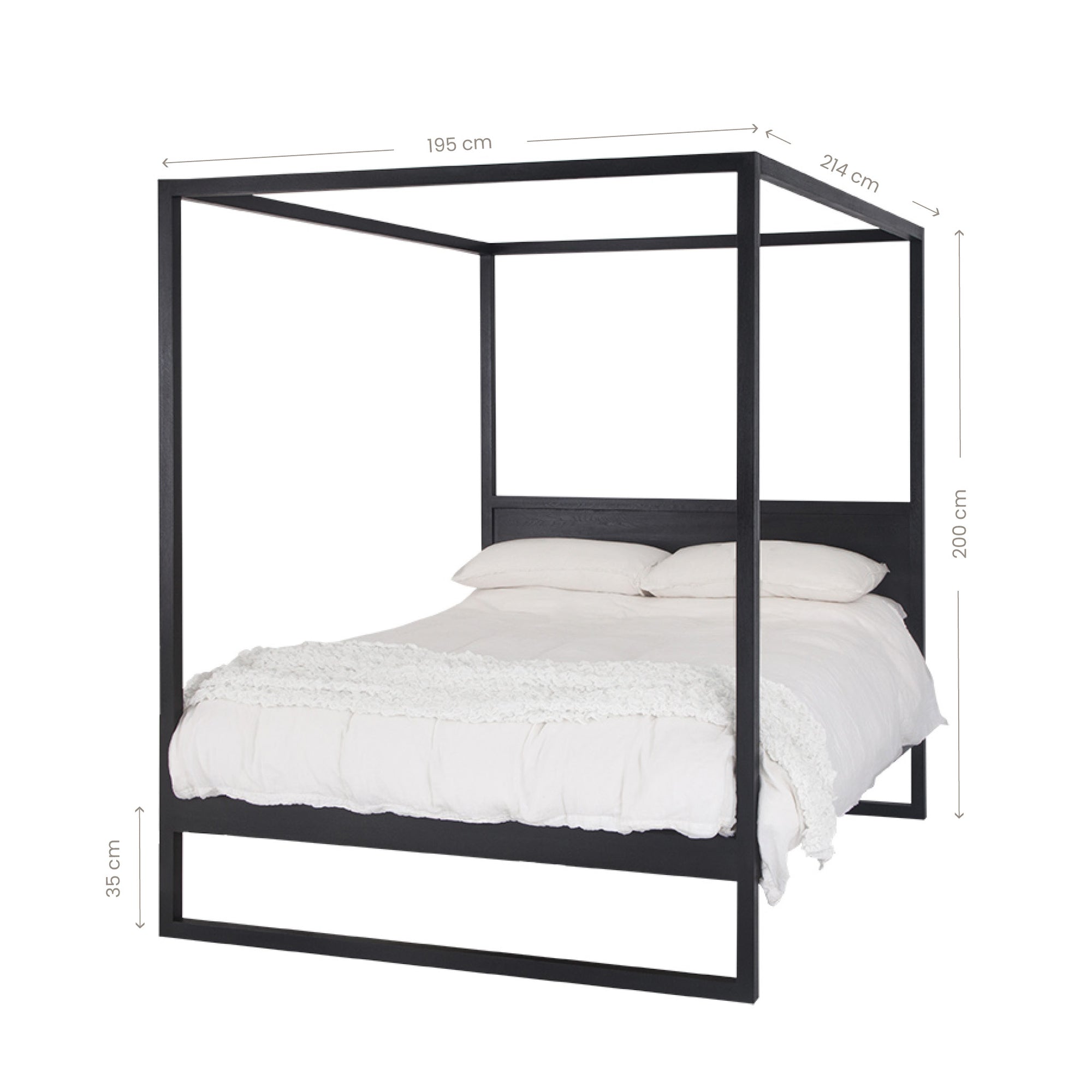 Strand Four Poster Bed | Black King Uniqwa Collections