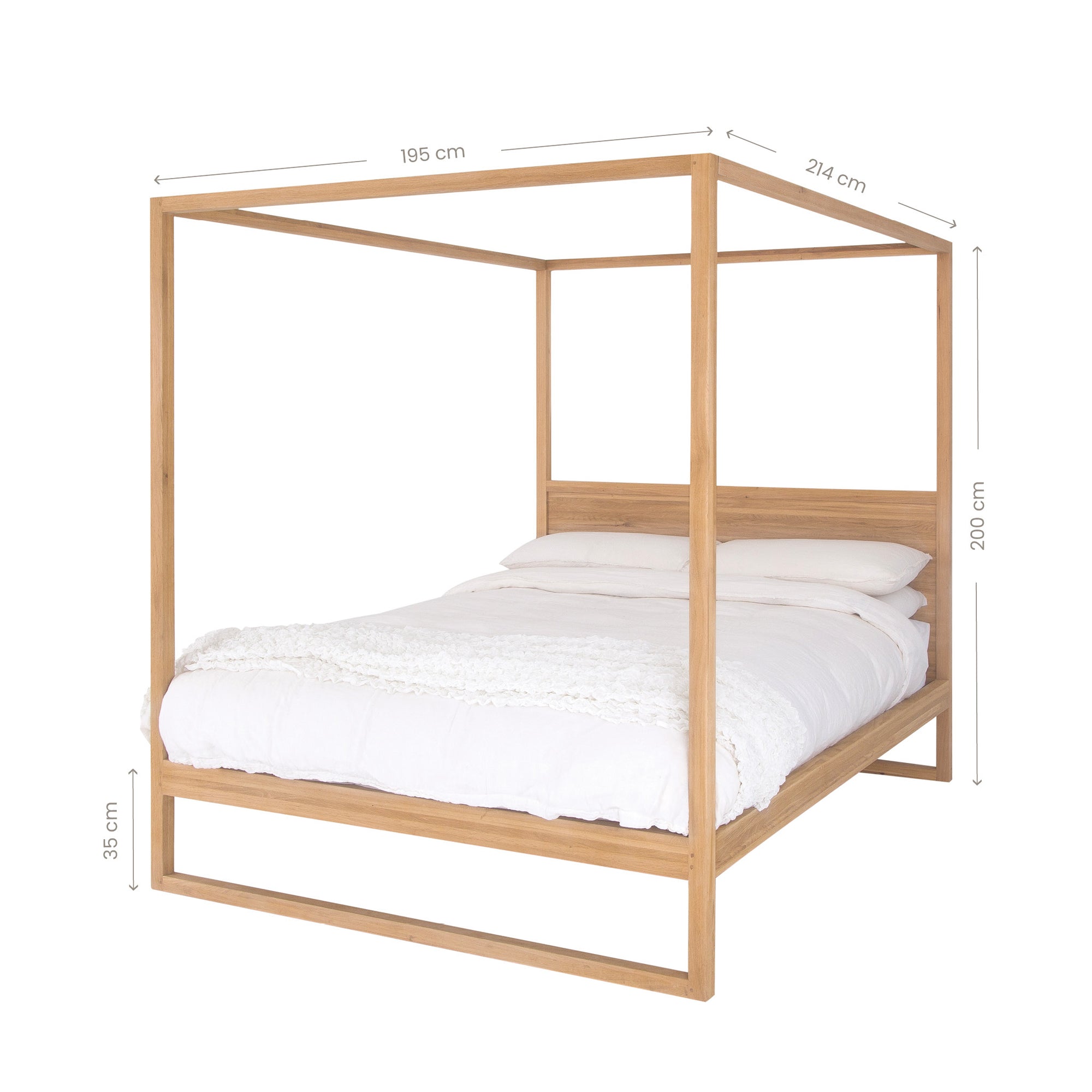 Strand Four Poster Bed | Natural King Uniqwa Collections
