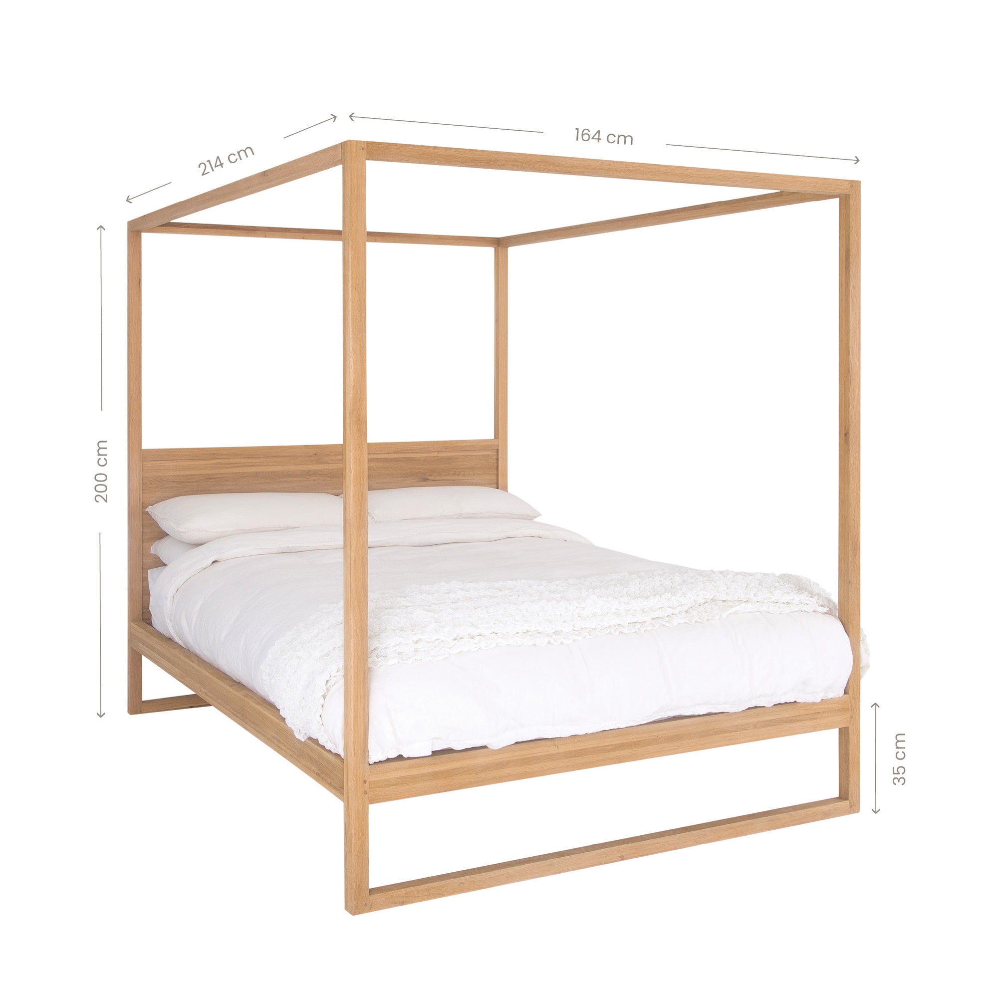 Strand Four Poster Bed | Natural Queen Uniqwa Collections