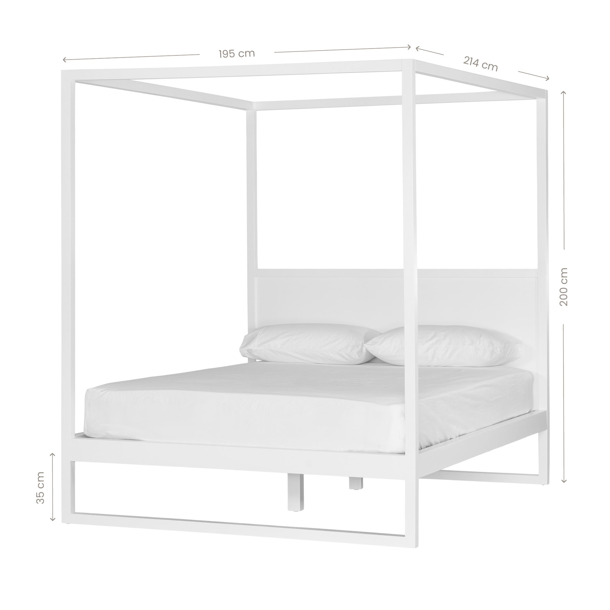 Strand Four Poster Bed | White King Uniqwa Collections
