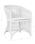 Trinidad Dining Chair | White Uniqwa Collections