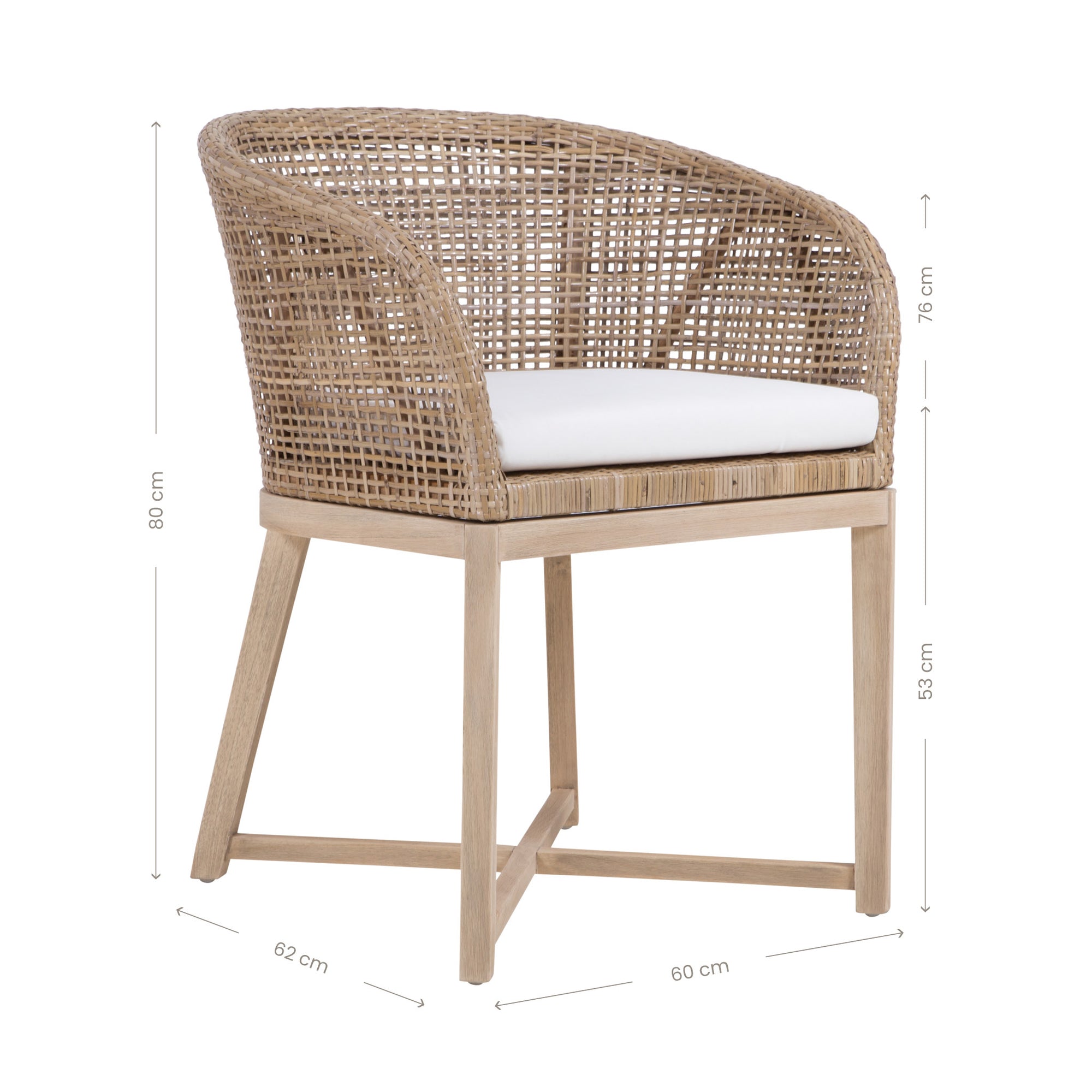 Tula Dining Chair | Natural Uniqwa Collections