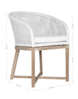 Tula Dining Chair | Polyrattan | White Uniqwa Collections
