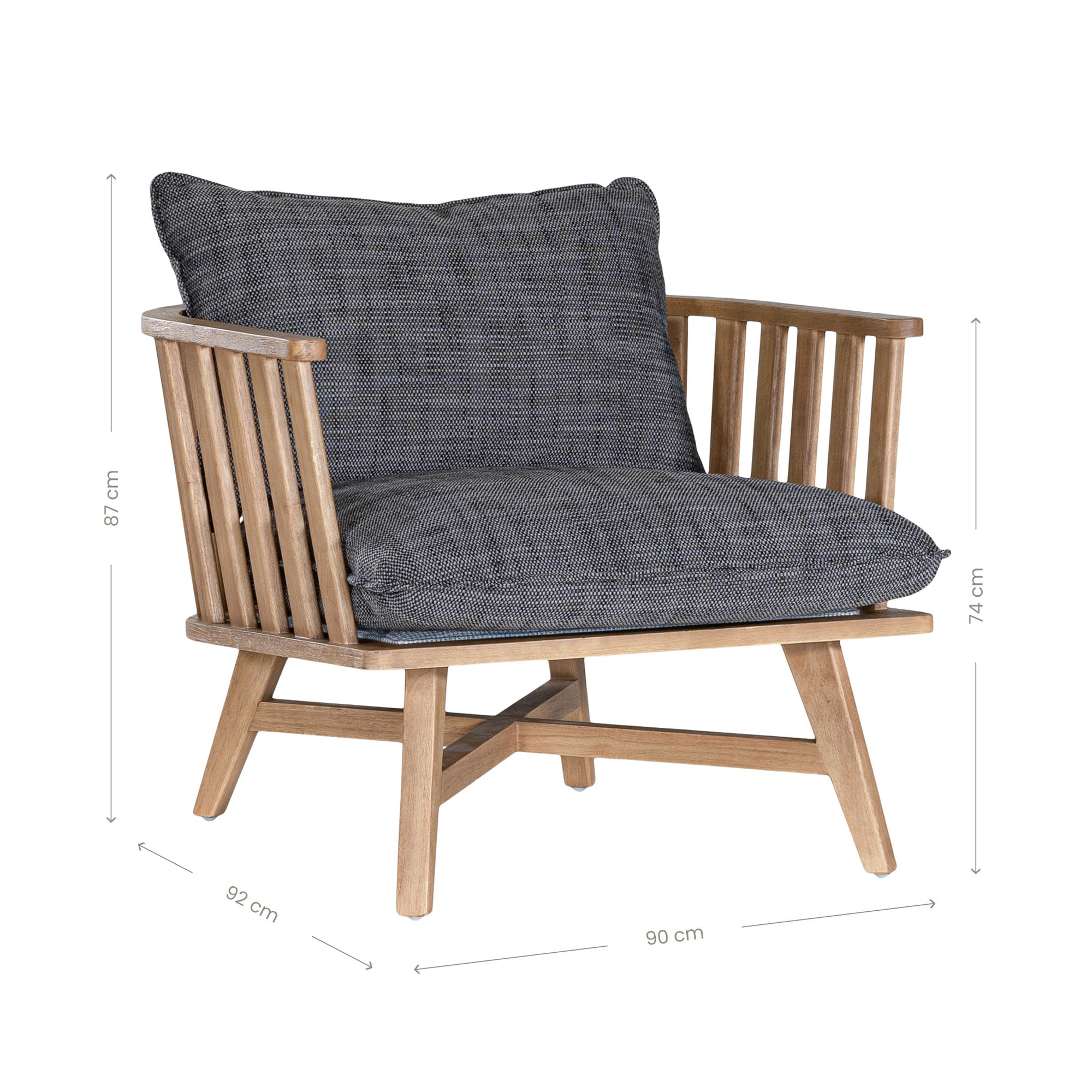 Skukuza Occasional Chair Cover | Dark Grey Uniqwa Collections