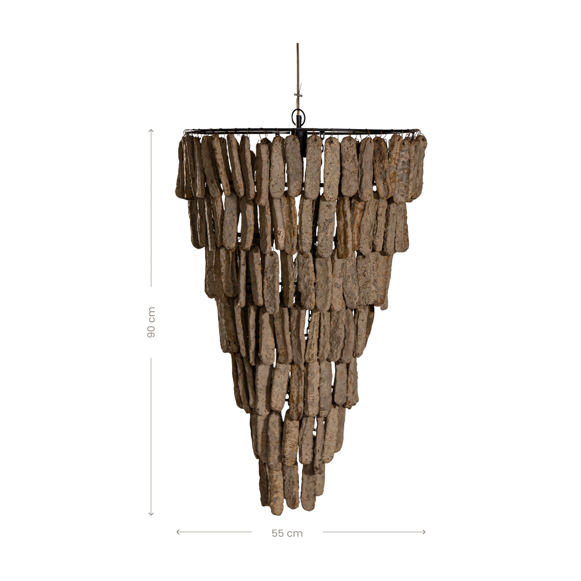 Zula Papier-Mâché Chandelier | Dark Roast Uniqwa Collections
