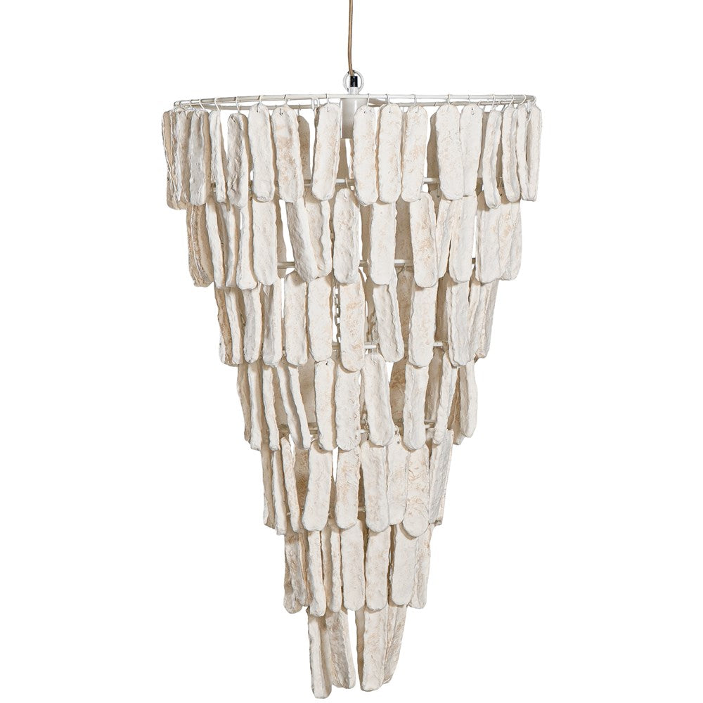 Zula Papier-Mâché Chandelier | Light Roast Uniqwa Collections
