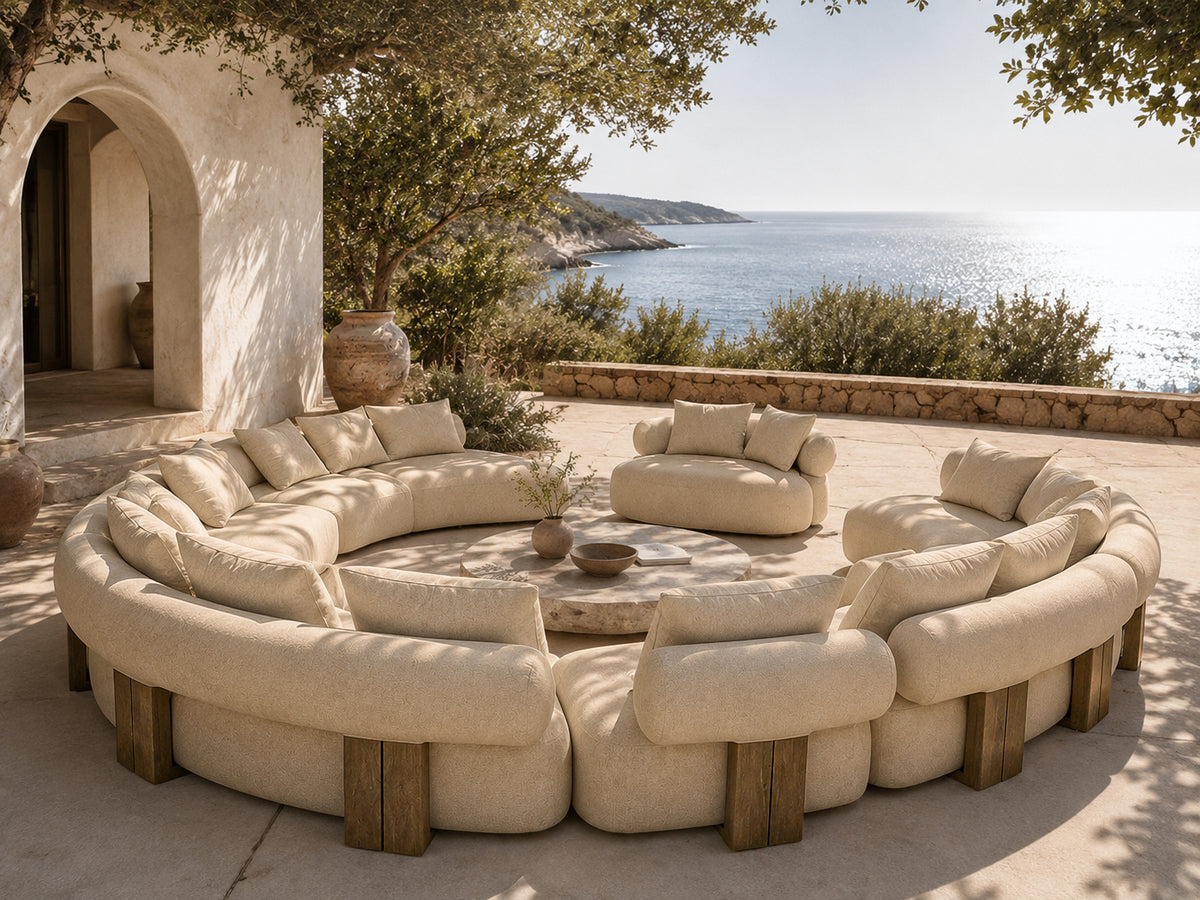 Porto Cervo Modular Sofa | Complete Set | Full Outdoor | Crema