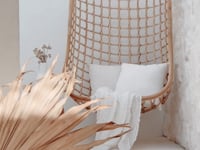Akoni Side Table & Intaaka Hanging Chair | Uniqwa Collections Product Snippet