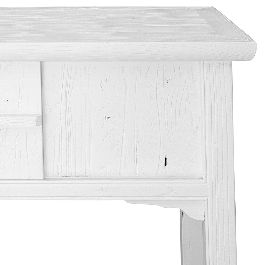Bamboo Console Table | White