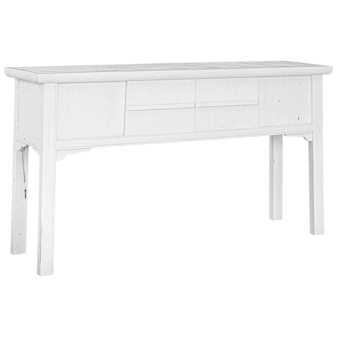 Bamboo Console Table | White