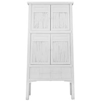 Bamboo Tall Cabinet | White