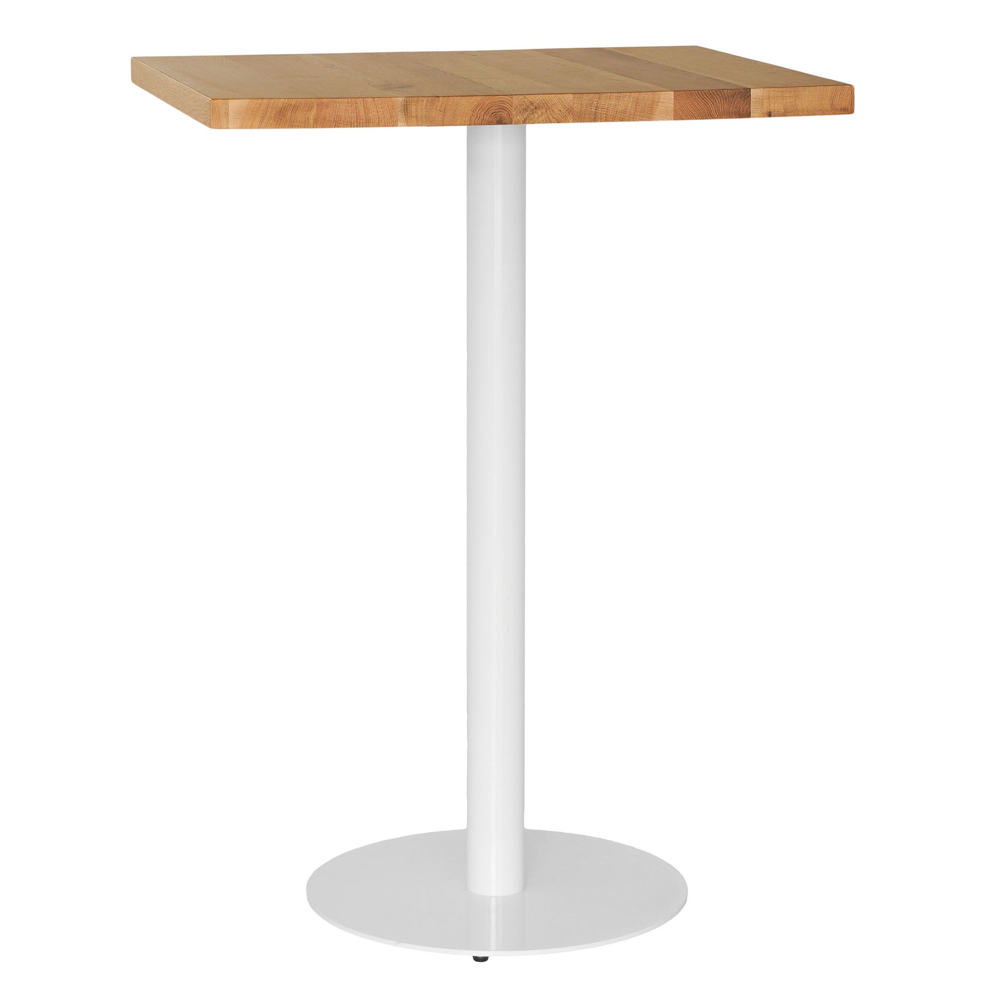 Casuarina Table Top | Square | Oak Bar Table Base | White Uniqwa Collections