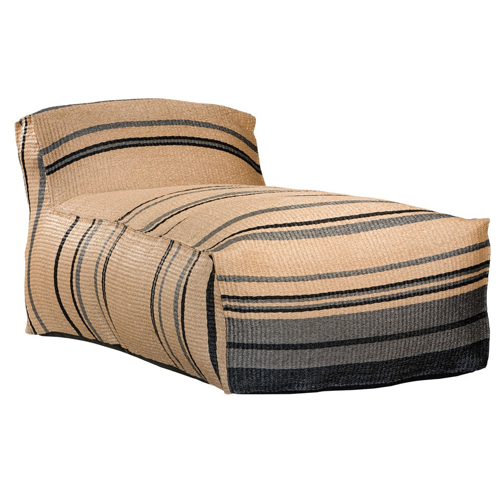 Idube Outdoor Lounger | Natural Stripe Uniqwa Collections