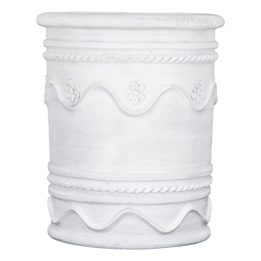 Kubu Terracotta Pot | White
