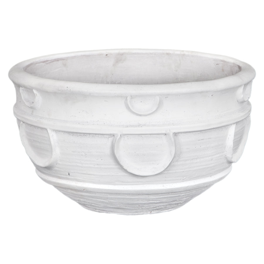 Kunda Terracotta Pot | White