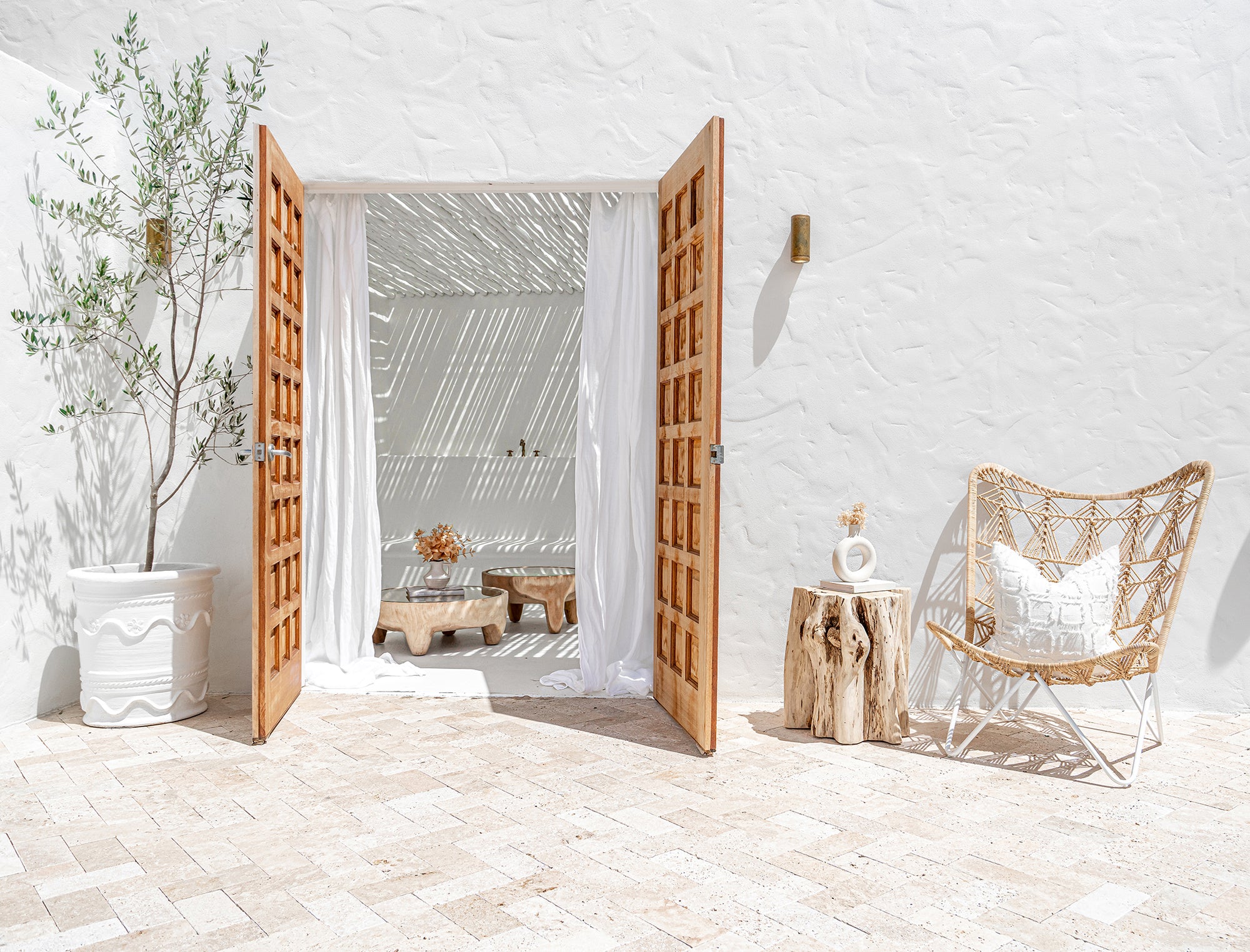 Malani Side Table | Natural Uniqwa Collections