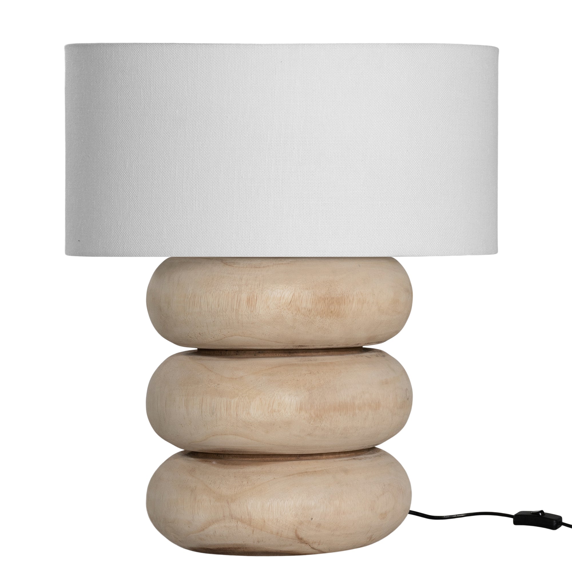 Rundu Table Lamp White Natural Uniqwa Collections