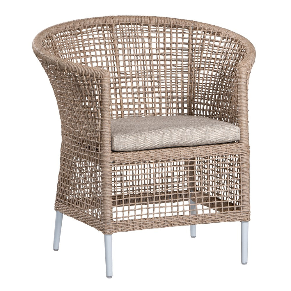 Sanctuary Outdoor Dining Chair | Natural with White Legs Uniqwa Collections