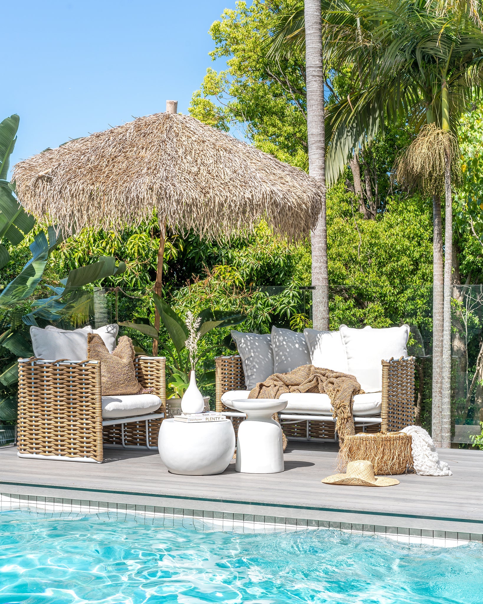 Santorini Side Table | Sand Uniqwa Collections