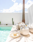 Santorini Side Table | Sand Uniqwa Collections