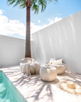 Santorini Side Table | Sand Uniqwa Collections